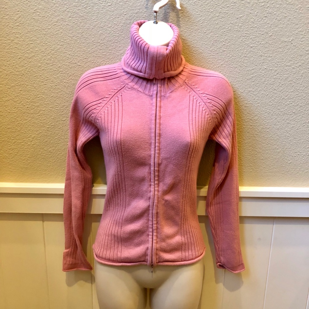 Gorgeous pink zip up Dolce cardigan! Sz S.